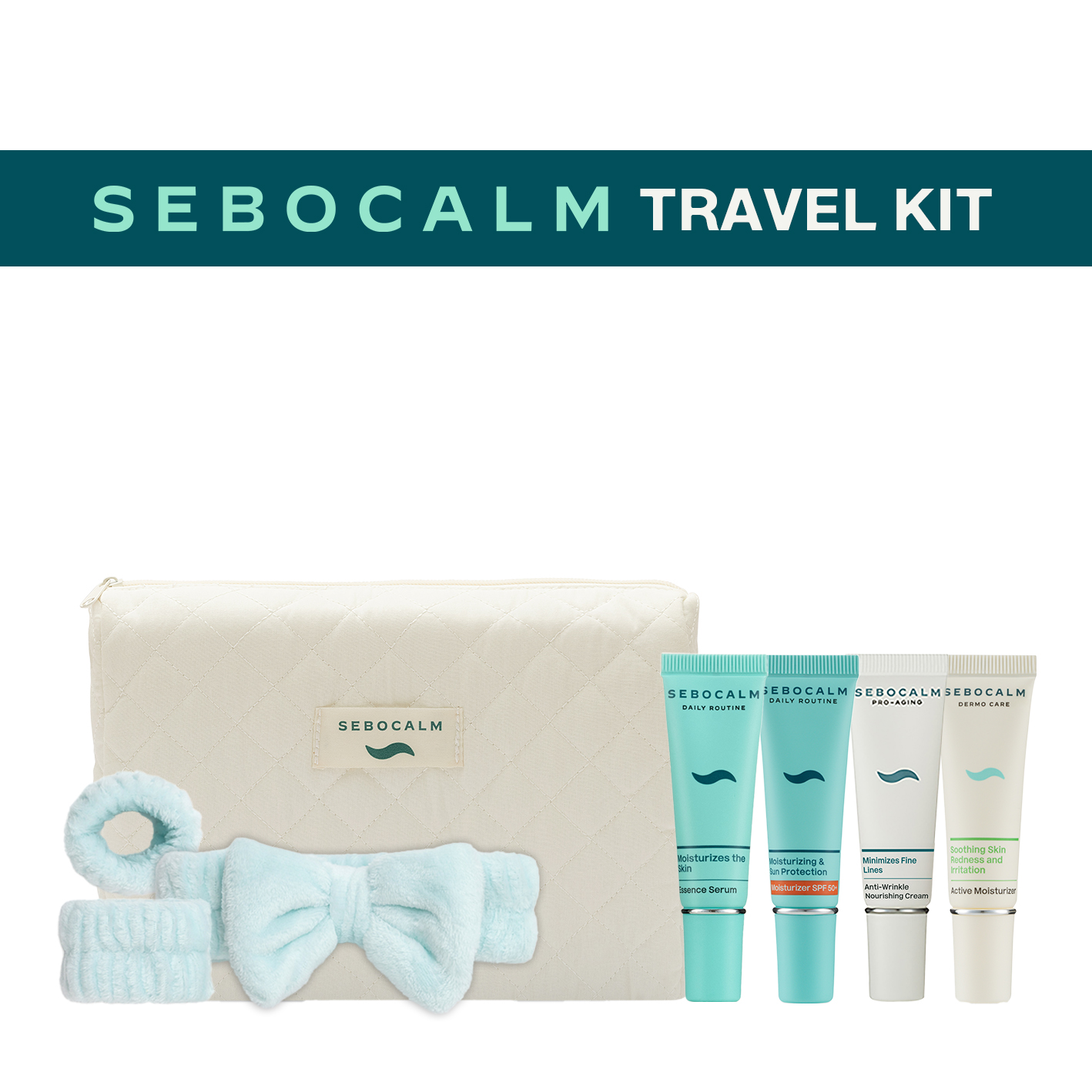 Blue & White Glow Travel Kit
